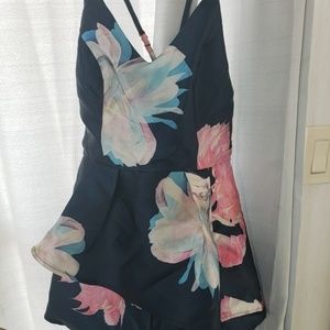 Gorgeous  peplum Romper criss cross back gorgeous